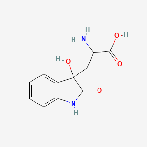 molecular formula C11H12N2O4 B12320732 alpha-Amino-2,3-dihydro-3-hydroxy-2-oxo-1H-indole-3-propanoic acid CAS No. 13081-15-7