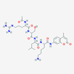 molecular formula C33H51N9O8 B12320794 Ac-arg-ser-leu-lys-amc trifluoroacetate salt 