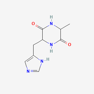 molecular formula C9H12N4O2 B12320835 Cyclo(L-Ala-L-His) 