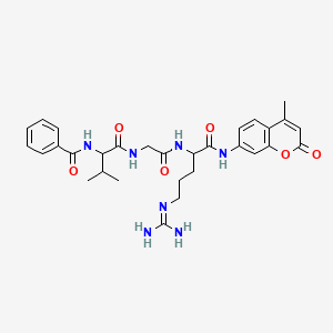 molecular formula C30H37N7O6 B12320842 BZ-Val-gly-arg-amc trifluoroacetate salt 