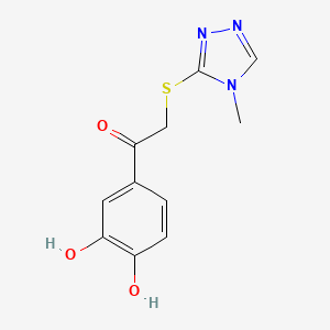 1-(3,4-Dihydroxyphenyl)-2-[(4-methyl-1,2,4-triazol-3-yl)thio]ethanone