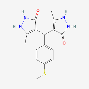 5-Methyl-4-[(3-methyl-5-oxo-1,2-dihydropyrazol-4-yl)-[4-(methylthio)phenyl]methyl]-1,2-dihydropyrazol-3-one