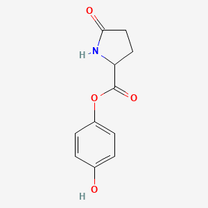 molecular formula C11H11NO4 B12320894 4-Hydroxyphenyl 5-oxoprolinate 