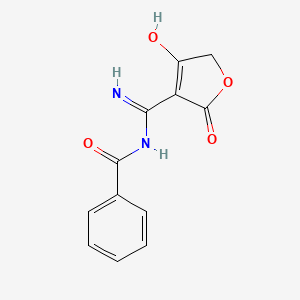 molecular formula C12H10N2O4 B12320902 N-(3-hydroxy-5-oxo-2H-furan-4-carboximidoyl)benzamide 