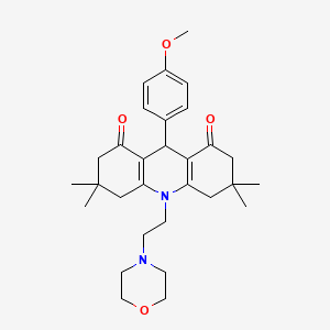 9-(4-methoxyphenyl)-3,3,6,6-tetramethyl-10-[2-(4-morpholinyl)ethyl]-4,5,7,9-tetrahydro-2H-acridine-1,8-dione