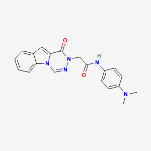 molecular formula C20H19N5O2 B1232093 N-[4-(dimethylamino)phenyl]-2-(1-oxo-[1,2,4]triazino[4,5-a]indol-2-yl)acetamide 