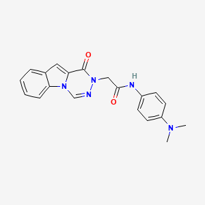 N-[4-(dimethylamino)phenyl]-2-(1-oxo-[1,2,4]triazino[4,5-a]indol-2-yl)acetamide