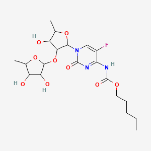 molecular formula C20H30FN3O9 B12320937 pentyl N-[1-[3-(3,4-dihydroxy-5-methyloxolan-2-yl)oxy-4-hydroxy-5-methyloxolan-2-yl]-5-fluoro-2-oxopyrimidin-4-yl]carbamate 