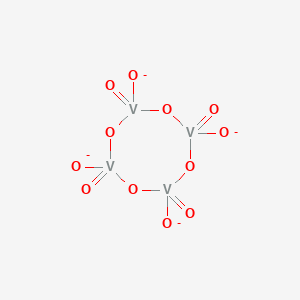 molecular formula O12V4-4 B1232094 Cyclo-tetrametavanadate 