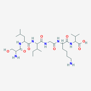 molecular formula C28H53N7O8 B12320953 H-Ser-leu-ile-gly-lys-val-OH 
