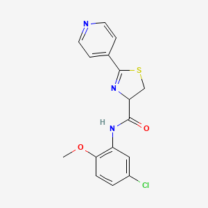 N-(5-chloro-2-methoxyphenyl)-2-pyridin-4-yl-4,5-dihydrothiazole-4-carboxamide