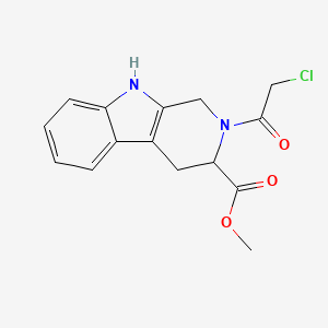 molecular formula C15H15ClN2O3 B12321015 methyl 2-(chloroacetyl)-2,3,4,9-tetrahydro-1H-beta-carboline-3-carboxylate 