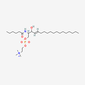 molecular formula C29H59N2O6P B12321036 N-Hexanoylsphingosylphosphorylcholine 