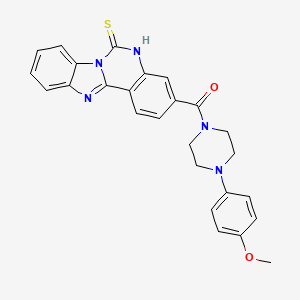 3-{[4-(4-methoxyphenyl)piperazin-1-yl]carbonyl}benzimidazo[1,2-c]quinazoline-6(5H)-thione