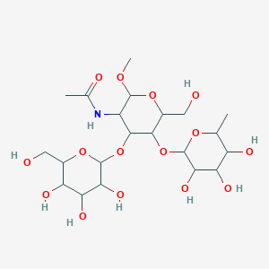 molecular formula C21H37NO15 B12321077 Lewis A trisaccharide methyl glycoside 