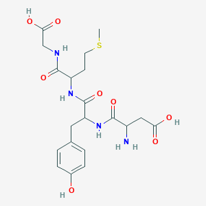 molecular formula C20H28N4O8S B12321116 H-DL-Asp-DL-Tyr-DL-Met-Gly-OH 