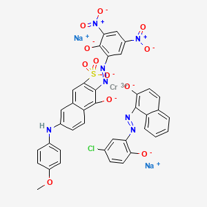 molecular formula C39H23ClCrN7Na2O12S B12321157 disodium;1-[(5-chloro-2-oxidophenyl)diazenyl]naphthalen-2-olate;chromium(3+);3-[(3,5-dinitro-2-oxidophenyl)diazenyl]-7-(4-methoxyanilino)-4-oxidonaphthalene-2-sulfonate 