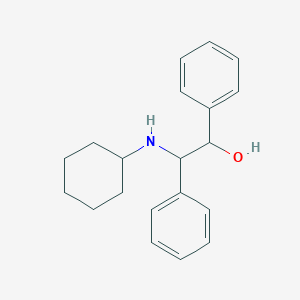 molecular formula C20H25NO B12321177 2-(Cyclohexylamino)-1,2-diphenylethanol 