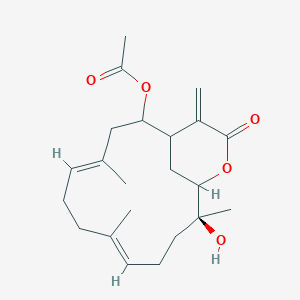 molecular formula C22H32O5 B1232120 Crassin acetate 