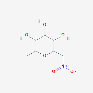 molecular formula C7H13NO6 B12321213 beta-L-Rhamnopyranosyl nitromethane 