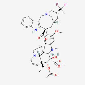 molecular formula C45H54F2N4O8 B1232124 Vinflunine 