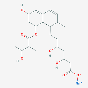 molecular formula C23H35NaO8 B12321281 Sodium;3,5-dihydroxy-7-[6-hydroxy-8-(3-hydroxy-2-methylbutanoyl)oxy-2-methyl-1,2,6,7,8,8a-hexahydronaphthalen-1-yl]heptanoate 