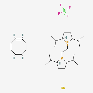 molecular formula C30H56BF4P2Rh- B12321301 (1Z,5Z)-cycloocta-1,5-diene;1-[2-[2,5-di(propan-2-yl)phospholan-1-yl]ethyl]-2,5-di(propan-2-yl)phospholane;rhodium;tetrafluoroborate 