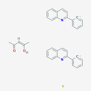 molecular formula C35H28IrN2O2-2 B12321316 Iridium, (2,4-pentanedionato-kappaO2,kappaO4)bis[2-(2-quinolinyl-kappaN)phenyl-kappaC]- 