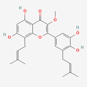 5,7,3',4'-Tetrahydroxy-3-methoxy-8,5'-diprenylflavone