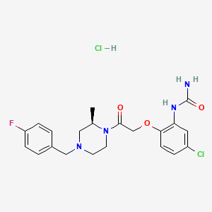 molecular formula C21H25Cl2FN4O3 B1232141 Bx 471 CAS No. 288262-96-4
