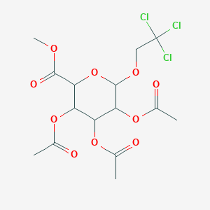 molecular formula C15H19Cl3O10 B12321460 Trichloroethyl beta-D-glucopyranosiduronic acid methyl ester triacetate 