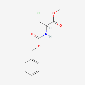 molecular formula C12H14ClNO4 B12321534 Methyl 3-chloro-2-benzoxycarbonylaminopropionate 