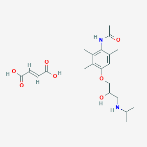 molecular formula C21H32N2O7 B1232154 1-(2,3,5-Trimethyl-4-acetamidophenoxy)-3-isopropylamino-2-propanol tartrate CAS No. 55806-18-3
