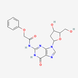molecular formula C18H19N5O6 B12321552 N-[9-[4-hydroxy-5-(hydroxymethyl)oxolan-2-yl]-6-oxo-1H-purin-2-yl]-2-phenoxyacetamide 