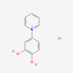 molecular formula C11H10BrNO2 B1232161 1,2-Dihydroxyphenyl-4-pyridinium bromide CAS No. 61799-01-7