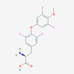 molecular formula C16H13I4NO4 B12321646 L-Tyrosine, O-(3,5-diiodo-4-methoxyphenyl)-3,5-diiodo- CAS No. 4367-89-9