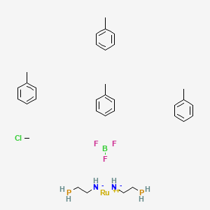 molecular formula C33H49BClF3N2P2Ru B12321669 Chloromethane;2-phosphanylethylazanide;ruthenium(2+);toluene;trifluoroborane 