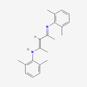 molecular formula C21H26N2 B12321681 N-(4-((2,6-Dimethylphenyl)amino)pent-3-en-2-ylidene)-2,6-dimethylaniline 