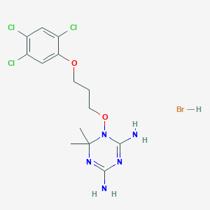 6,6-Dimethyl-1-[3-(2,4,5-trichlorophenoxy)propoxy]-1,3,5-triazine-2,4-diamine;hydrobromide