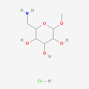 molecular formula C7H16ClNO5 B12321775 Methyl 6-amino-deoxy-galactoyranoside hydrochloride CAS No. 20744-43-8