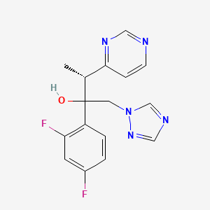 molecular formula C16H15F2N5O B12321782 Trans-2-(2,4-difluorophenyl)-3-(pyrimidin-4-yl)-1-(1H-1,2,4-triazol-1-yl)butan-2-ol 
