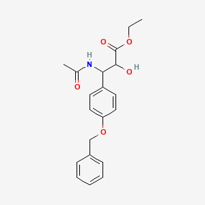 molecular formula C20H23NO5 B12321842 (alphaR,betaS)-beta-(Acetylamino)-alpha-hydroxy-4-(phenylmethoxy)-benzenepropanoicAcidEthylEster 
