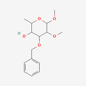 molecular formula C15H22O5 B12321847 Methyl 6-Deoxy-2-O-methyl-3-O-benzyl- 