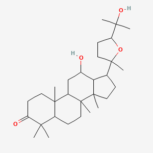 molecular formula C30H50O4 B12321886 20S,24R-Epoxydammar-12,25-diol-3-one 