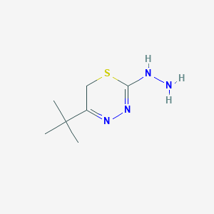 molecular formula C7H14N4S B123219 (5-叔丁基-6H-1,3,4-噻二嗪-2-基)肼 CAS No. 158035-17-7