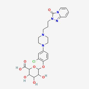 molecular formula C25H30ClN5O8 B12321908 4'-Hydroxy Trazodone beta-D-Glucuronide 