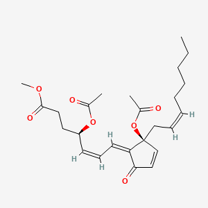 molecular formula C25H34O7 B1232191 Clavulone IV CAS No. 85611-86-5