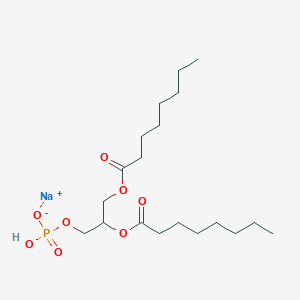 molecular formula C19H36NaO8P B12321963 Sodium;2,3-di(octanoyloxy)propyl hydrogen phosphate 