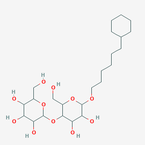 molecular formula C24H44O11 B12321971 (2R,3R,4S,5S,6R)-2-{[(2R,3S,4R,5R,6R)-6-[(6-Cyclohexylhexyl)oxy]-4,5-dihydroxy-2-(hydroxymethyl)oxan-3-YL]oxy}-6-(hydroxymethyl)oxane-3,4,5-triol 