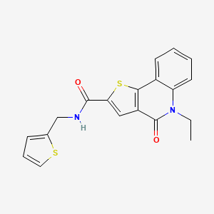 5-ethyl-4-oxo-N-(thiophen-2-ylmethyl)-2-thieno[3,2-c]quinolinecarboxamide